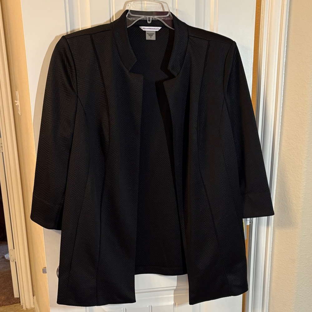 Allison Daley Black Open-Front Blazer